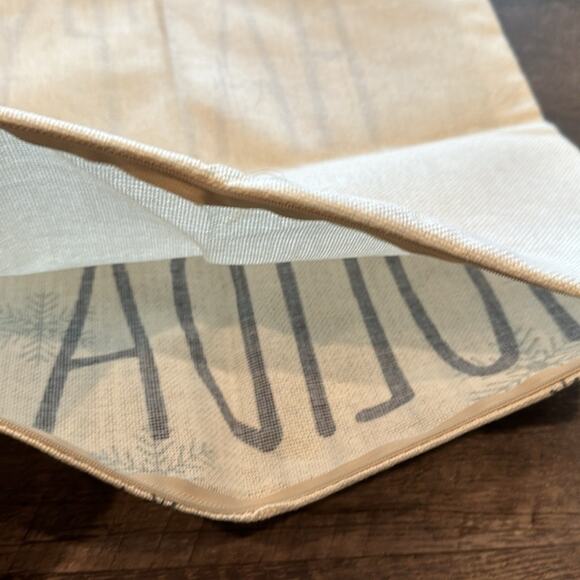 Happy Holidays Snowflake Indoor/Outdoor Winter Neutral Pillow Cover NWOT - Picture 7 of 7